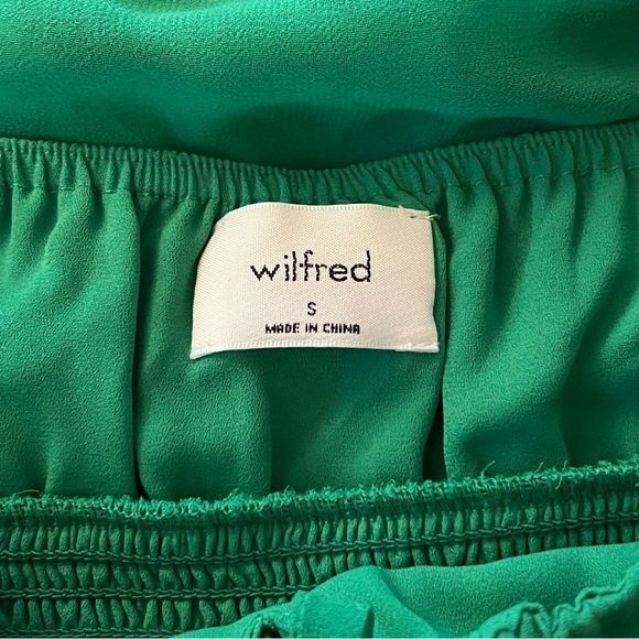 Aritzia Wilfred Genoa Midi Dress in Gloss Green - Picture 2 of 9